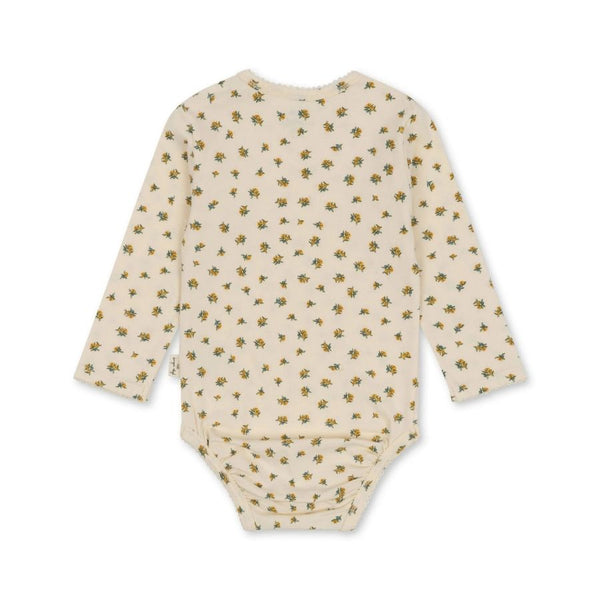 Konges Slojd/ BASIC LS BODY GOTS/ PEONIA LIMONE ベーシックロンパース【12ヶ月】