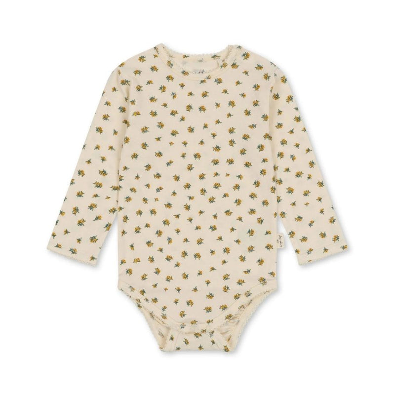 Konges Slojd/ BASIC LS BODY GOTS/ PEONIA LIMONE ベーシックロンパース【12ヶ月】