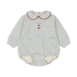 Konges Slojd/ALFIE COLLAR BODY GOTS/STRIPE BLUIE【6ヶ月/12ヶ月】