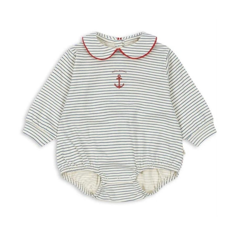 Konges Slojd/ALFIE COLLAR BODY GOTS/STRIPE BLUIE【6ヶ月/12ヶ月】