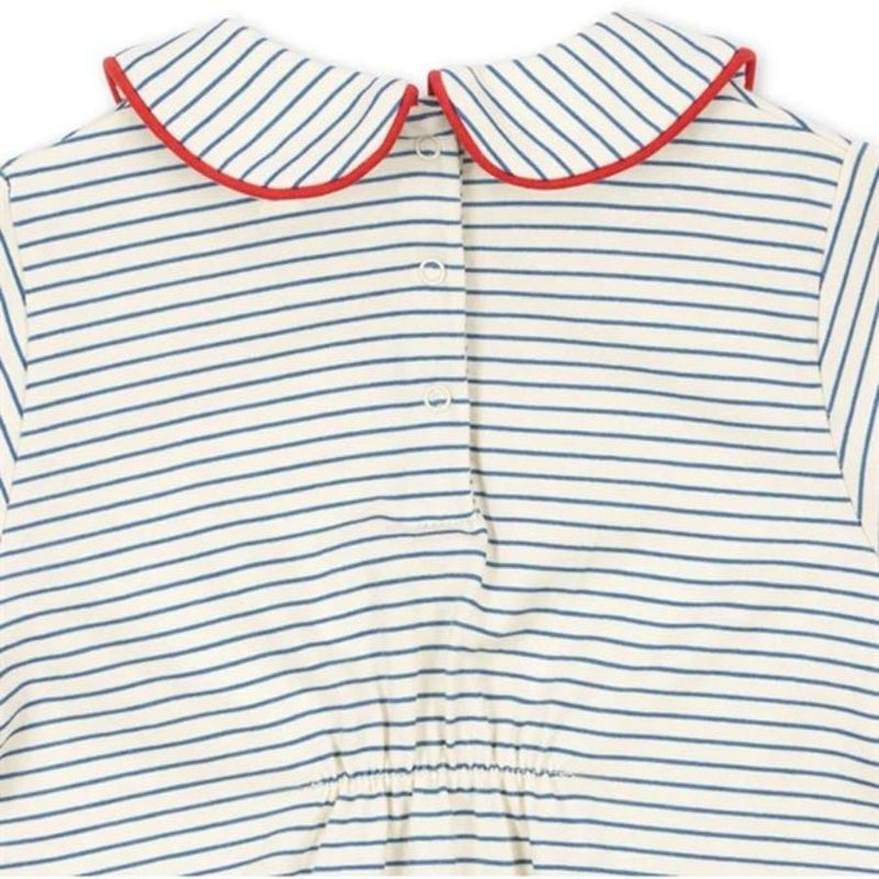 Konges Slojd/ALFIE COLLAR BODY GOTS/STRIPE BLUIE【6ヶ月/12ヶ月】