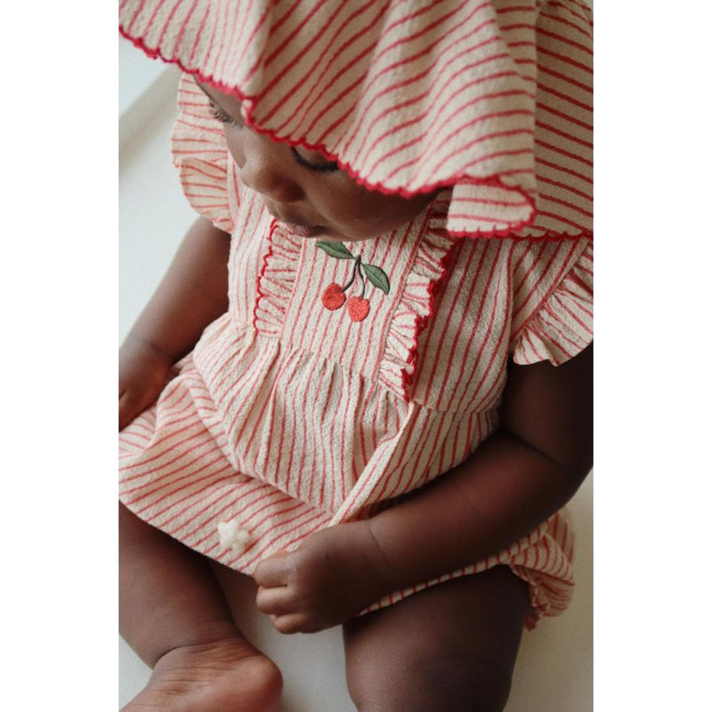 Konges Slojd/ ELLIE FRILL ROMPER GOTS/ AMOUR STRIPE【9ヶ月/18ヶ月/2歳】