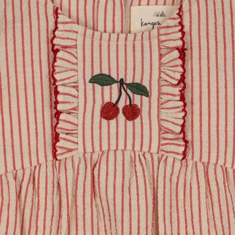 Konges Slojd/ ELLIE FRILL ROMPER GOTS/ AMOUR STRIPE【9ヶ月/18ヶ月/2歳】