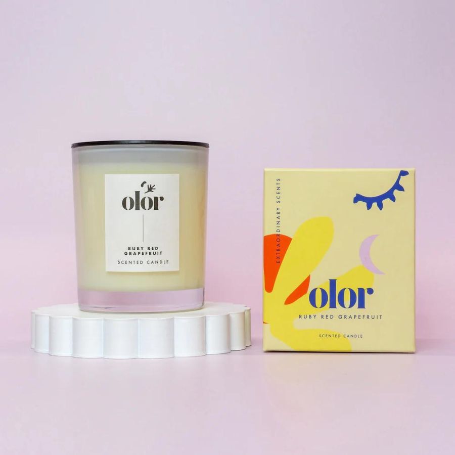 olor/ ルビーレッドグレープフルーツ クラシックキャンドル