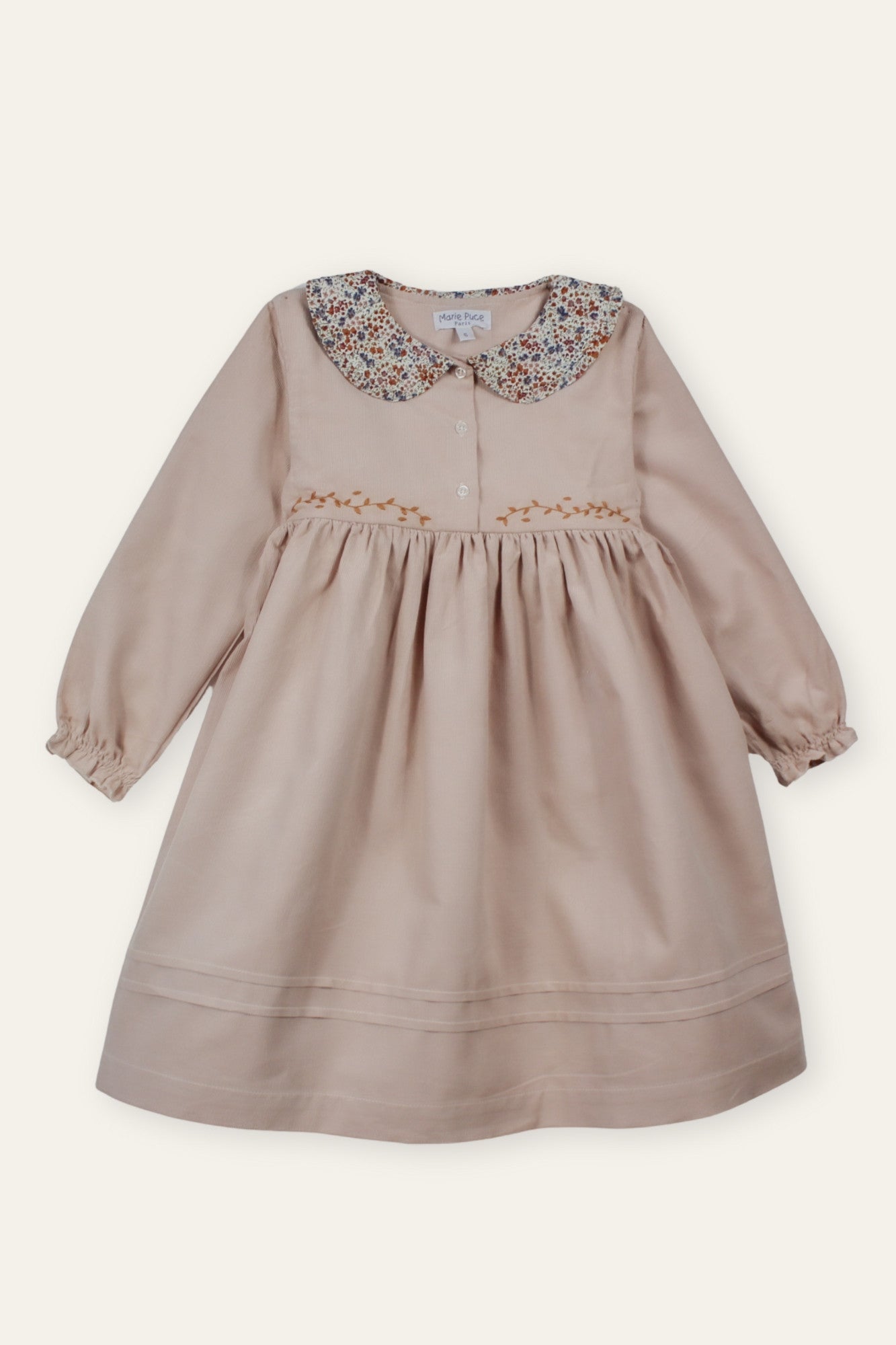 Marie Puce/Pauline Dress サンドベージュ【3Y・4Y】