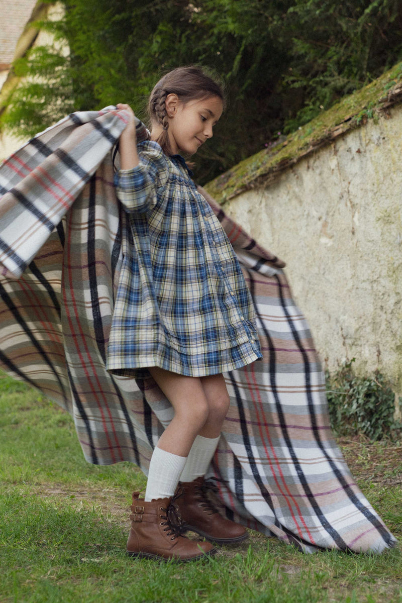 Marie Puce/AMANDA Smockee Dress/タータンチェックドレス【3Y・4Y】