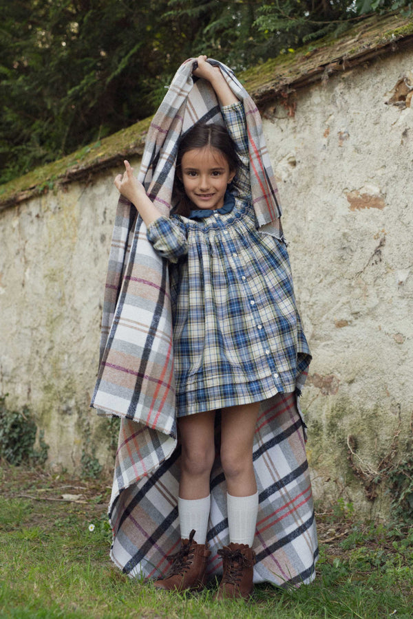 Marie Puce/AMANDA Smockee Dress/タータンチェックドレス【3Y・4Y】