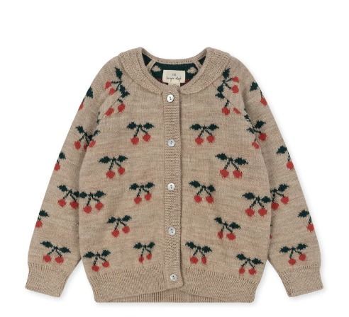 Konges Slojd/BELOU CHERRY KNIT CARDIGAN/ ニットカーディガン【18ヶ月/2歳/3歳】