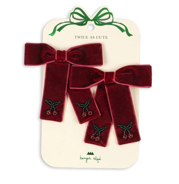 Konges Slojd/2 PACK JULIETTE BOW HAIR CLIP/ヘアクリップ2個セット
