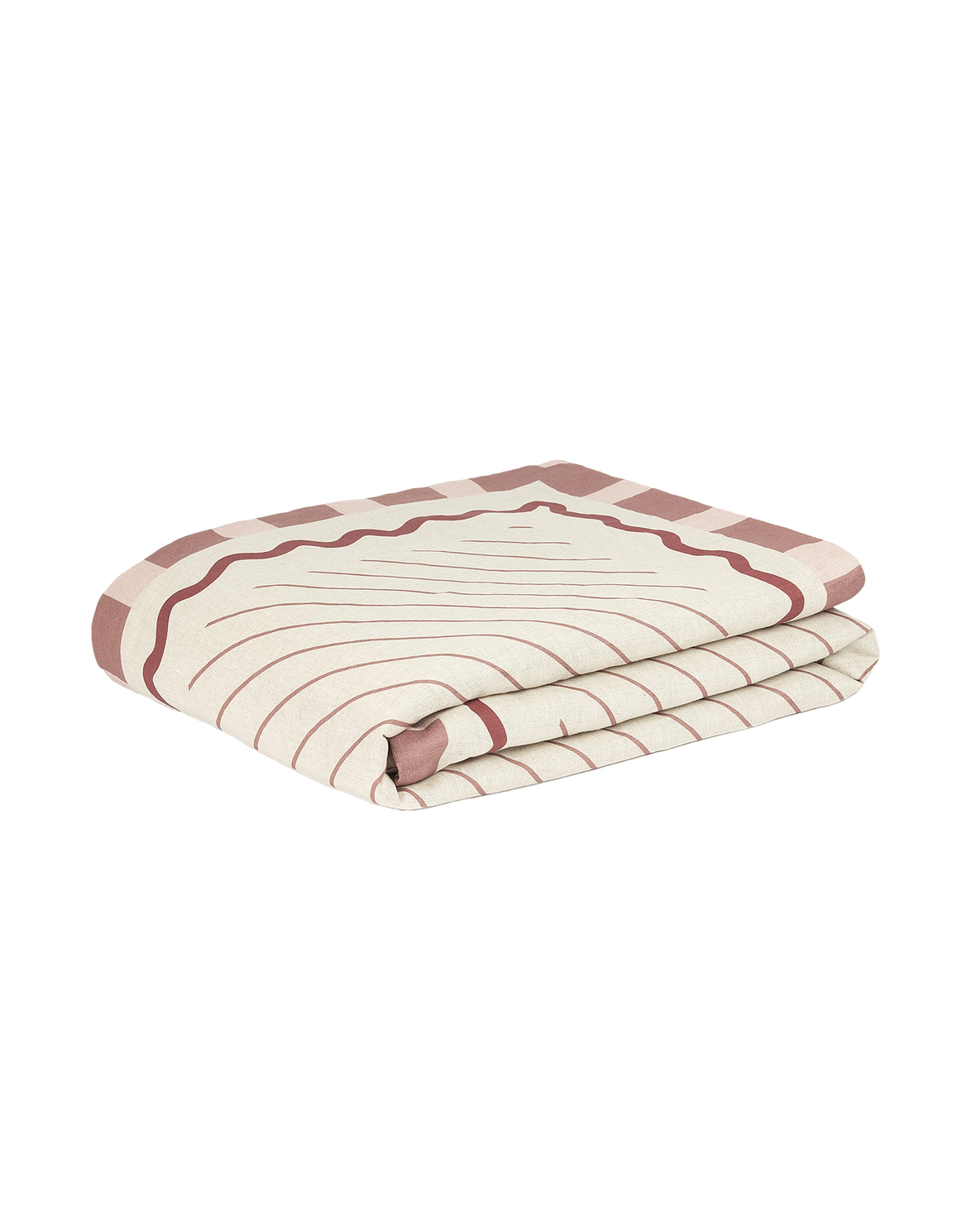 NOBODINOZ/フレンチリネン キルトマルチカバーMAROON
