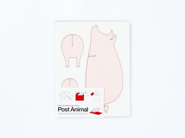 good morning　Post Animal - Standing Message Card